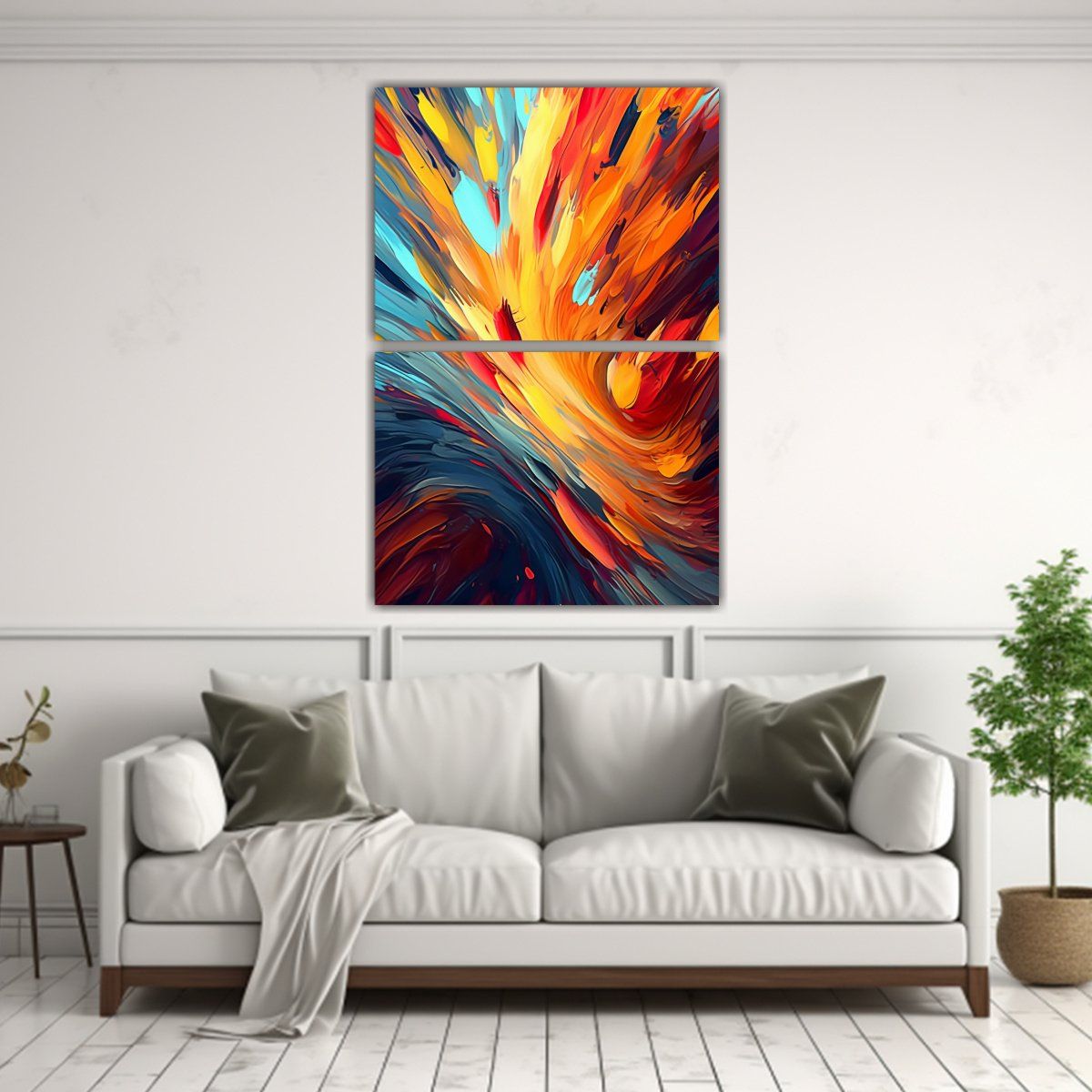 GENERICO - Arte Gráfico Vibrante Combina Trazos Audaces Y 50x80 Cm