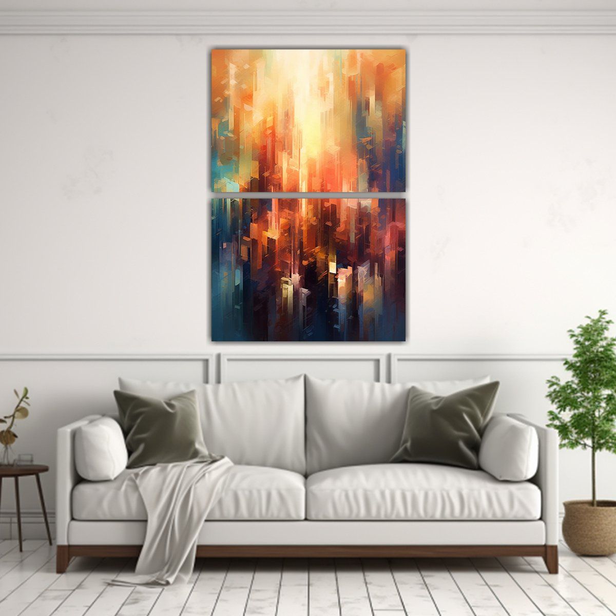 GENERICO - Pintura Abstracta Inspirada En La Cocina Vintage 65x100 Cm