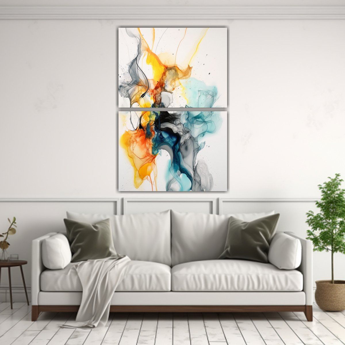 GENERICO - Arte De Pared Intenso Contraste Patrón Abstracto 75x100 Cm