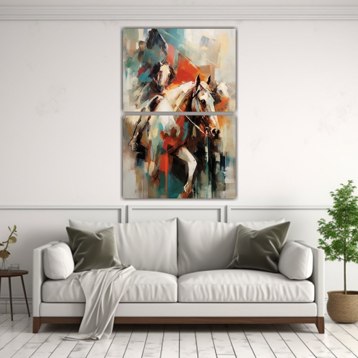 GENERICO - Pinturas Decorativas De Caballos Estilo Moderno 50x80 Cm