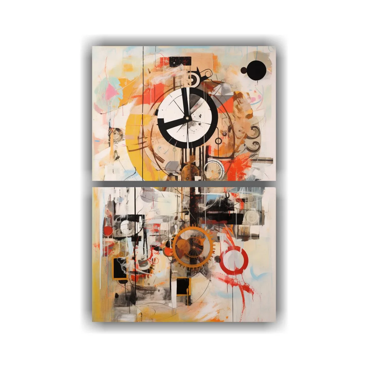 GENERICO - Cuadro Contemporáneo Abstracto Con Elementos De 120x160 Cm