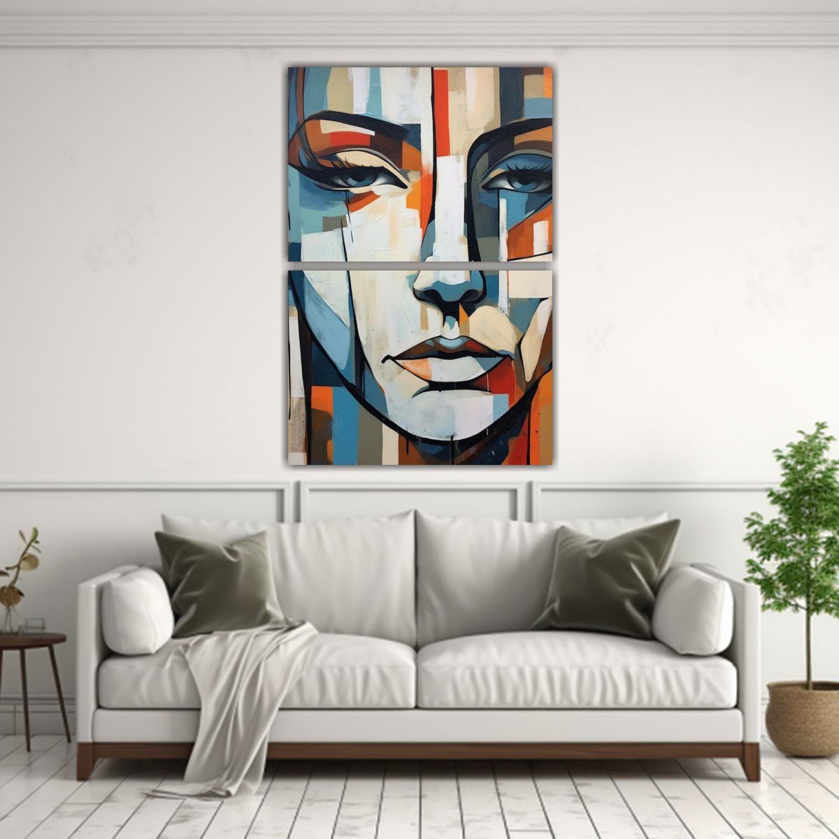 GENERICO - Pintura De Mujer Con Colores Y Abstracto 50x80 Cm