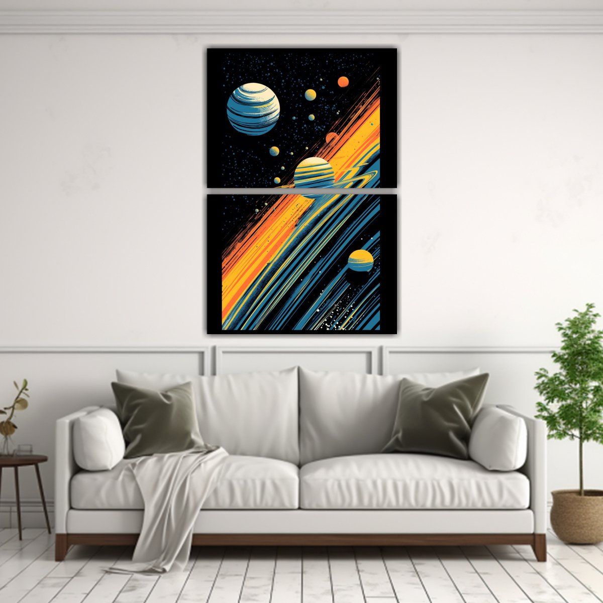 GENERICO - Cuadro Fotográfico Del Sistema Solar En El 60x80 Cm