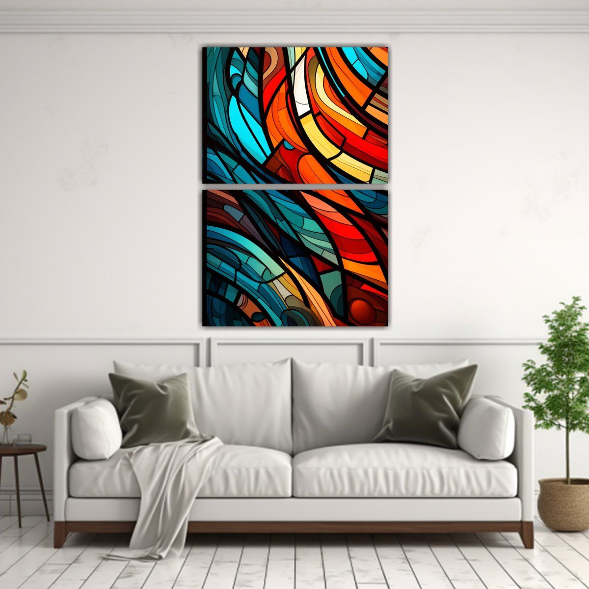 GENERICO - Pinturas Decorativas Modernas Estilo Lío Con 60x80 Cm