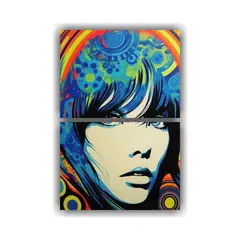 GENERICO - Diptico Abstracción Estilo Junji Ito Y Brian 120x160 Cm