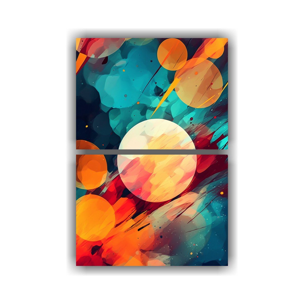 GENERICO - Cuadros Dibujo Relieve 123 Estilo Popart Colores 75x100 Cm