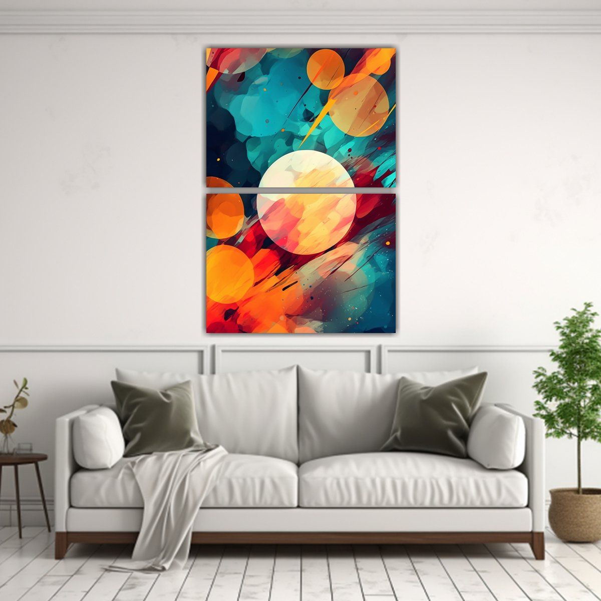 GENERICO - Cuadros Dibujo Relieve 123 Estilo Popart Colores 75x100 Cm