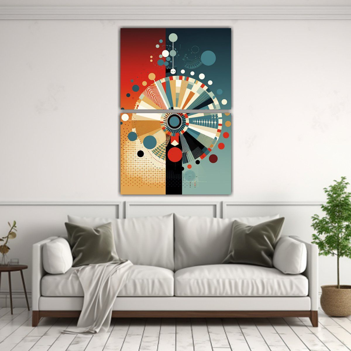 GENERICO - Díptico De Inspiración Alegría En Lienzo Con 65x100 Cm