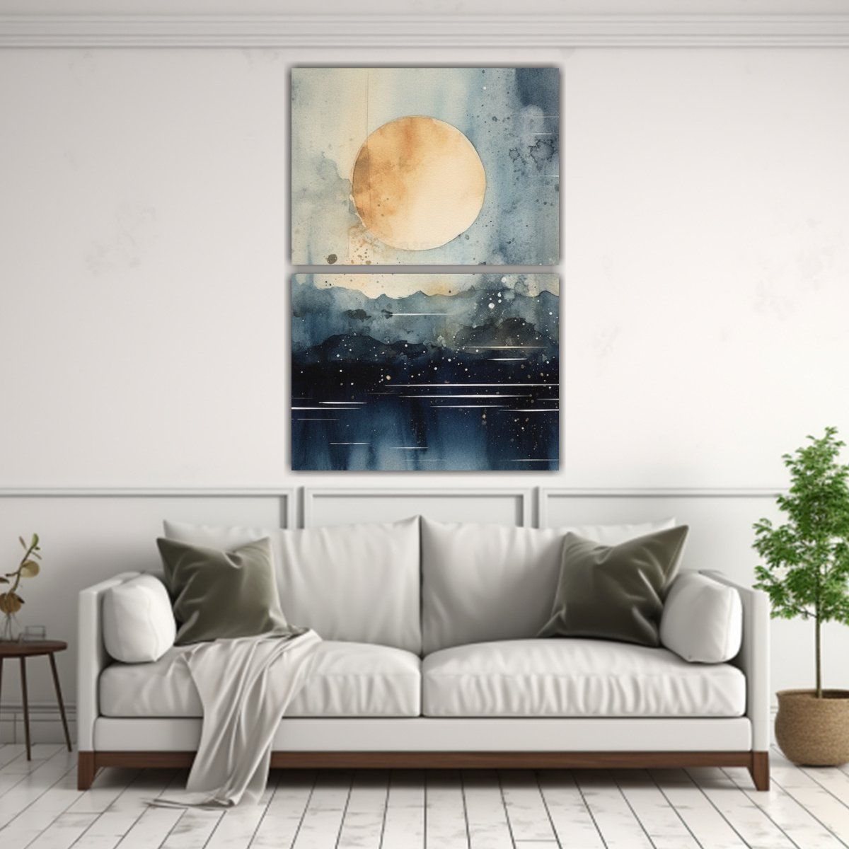 GENERICO - Pinturas Decorativas Abstractas En Tonos Suaves Y 65x100 Cm