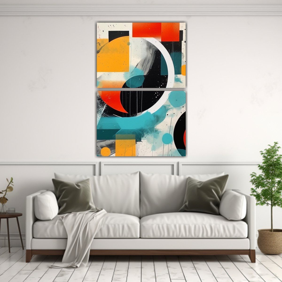 GENERICO - Pinturas Abstractas Intensas De McCready Con 3 50x80 Cm