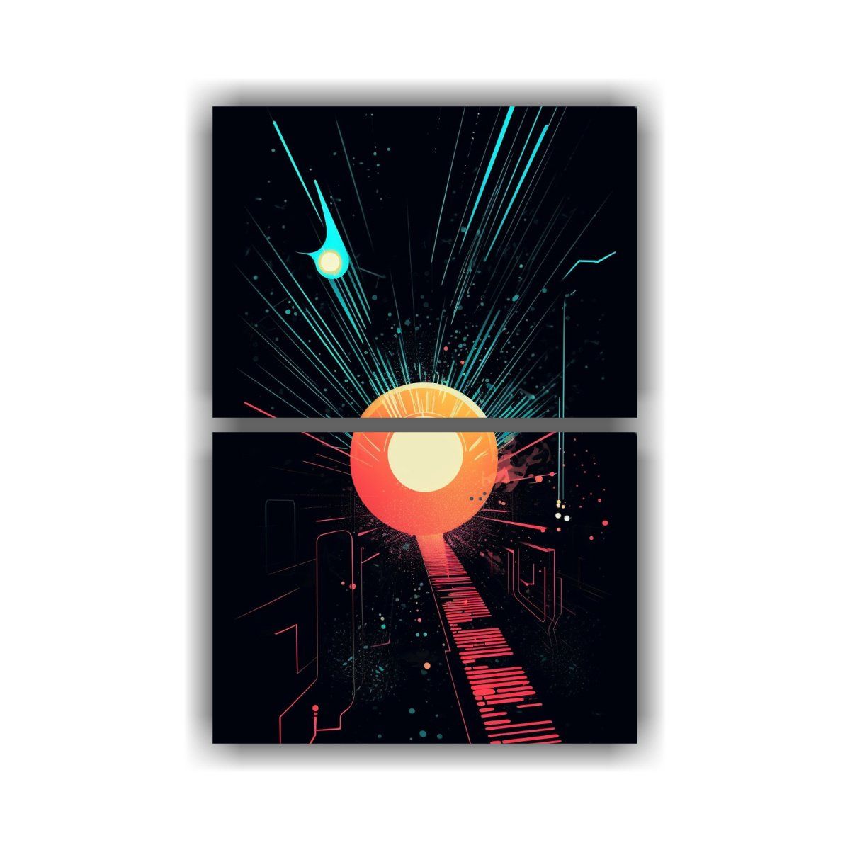 GENERICO - Cuadro Hermoso De Visión Artística En Conjunto 120x160 Cm