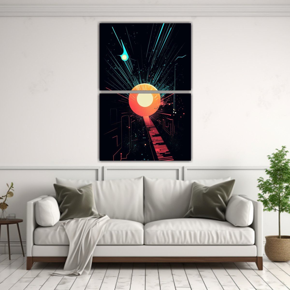 GENERICO - Cuadro Hermoso De Visión Artística En Conjunto 120x160 Cm