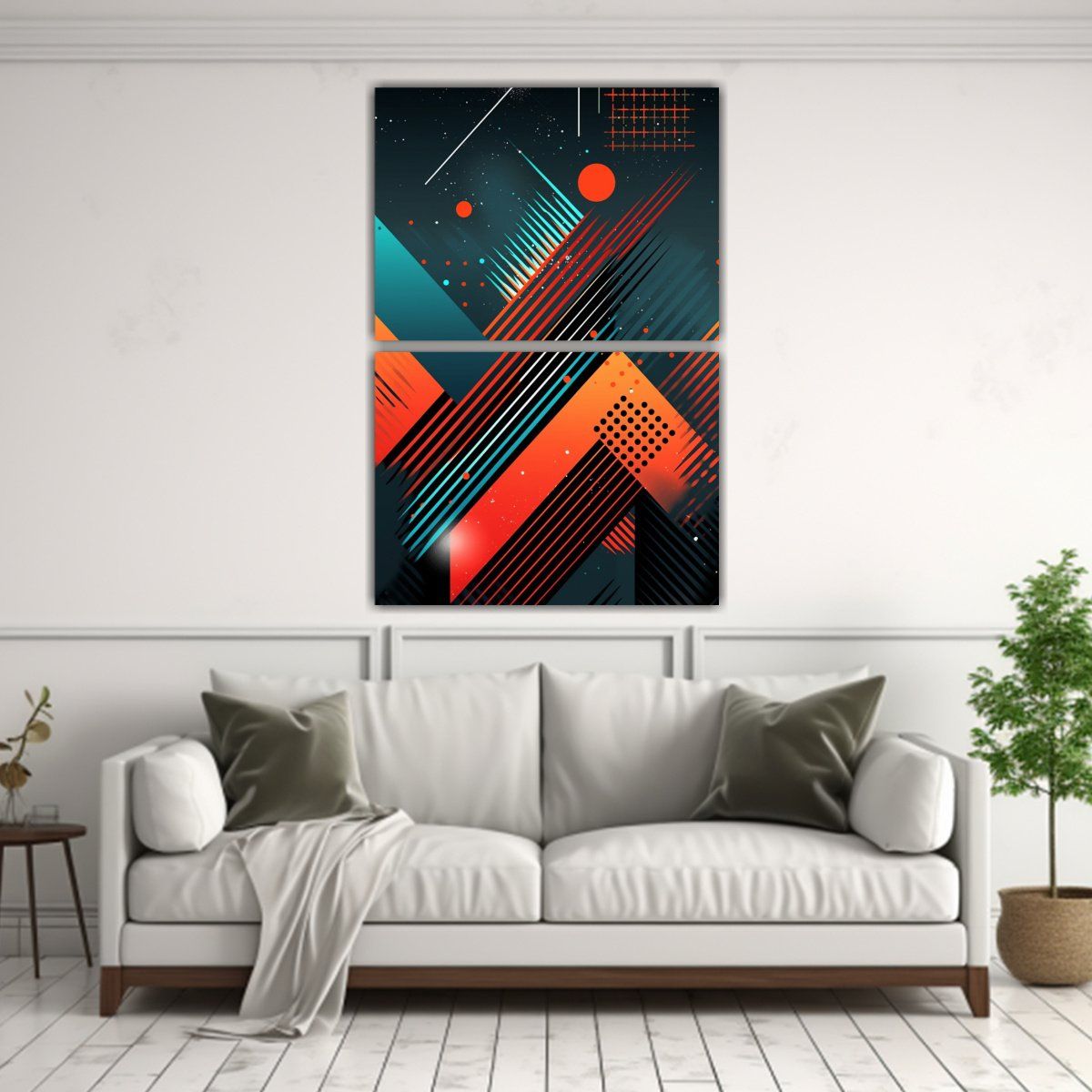 GENERICO - Fondo De Pantalla Móvil Vanguardista Con Dos 120x160 Cm