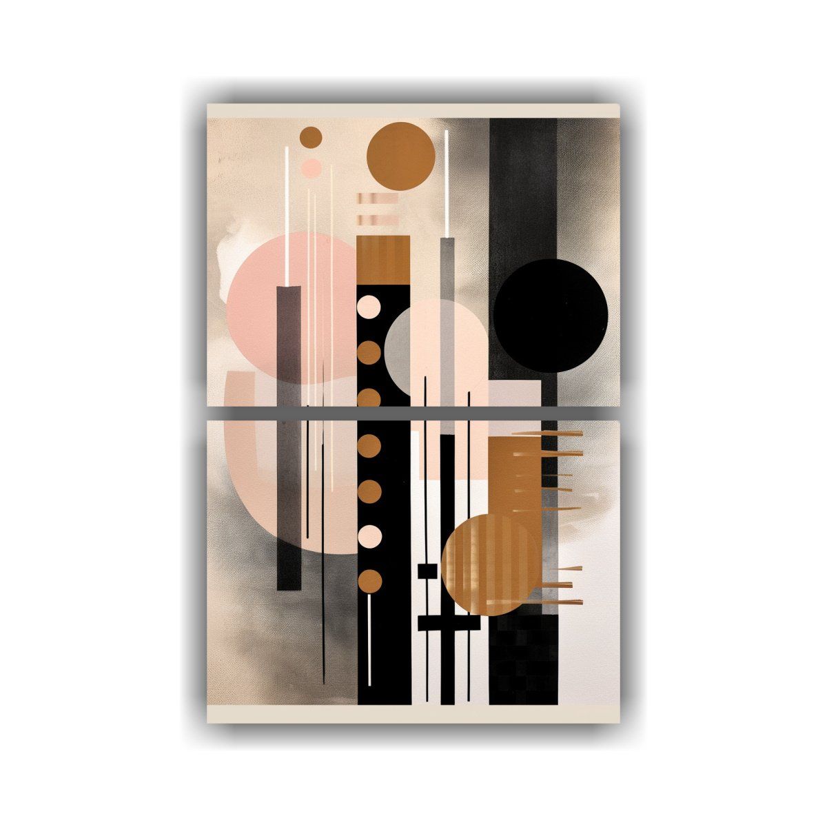 GENERICO - Dos Cuadros Inspirador Escena De Arte Abstracto 65x100 Cm