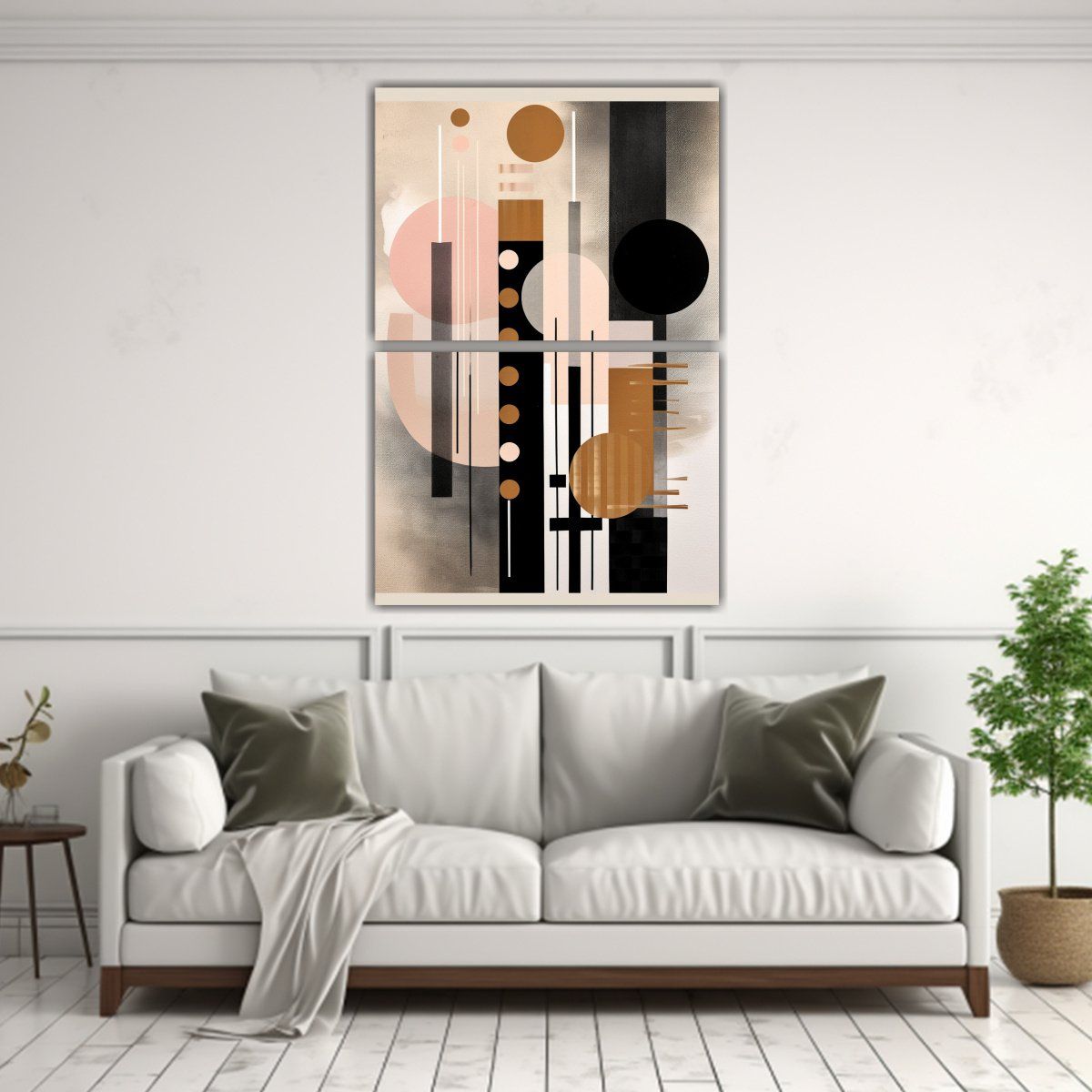 GENERICO - Dos Cuadros Inspirador Escena De Arte Abstracto 65x100 Cm