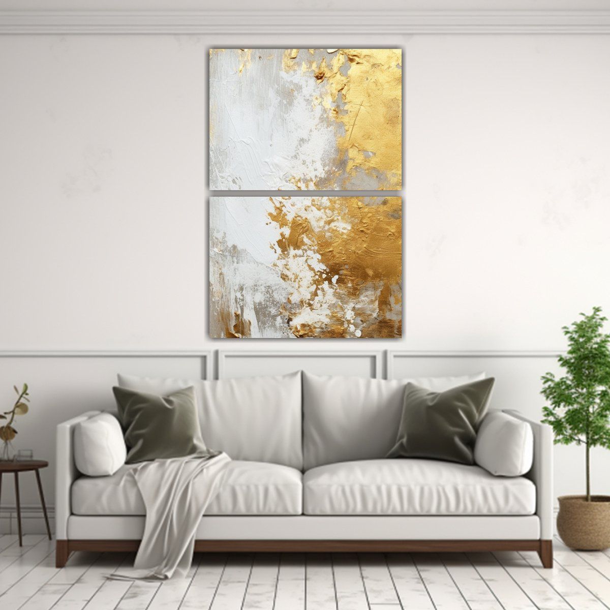 GENERICO - Set De 2 Telas En Bastidor Dibujo Baño Nikolin 50x80 Cm