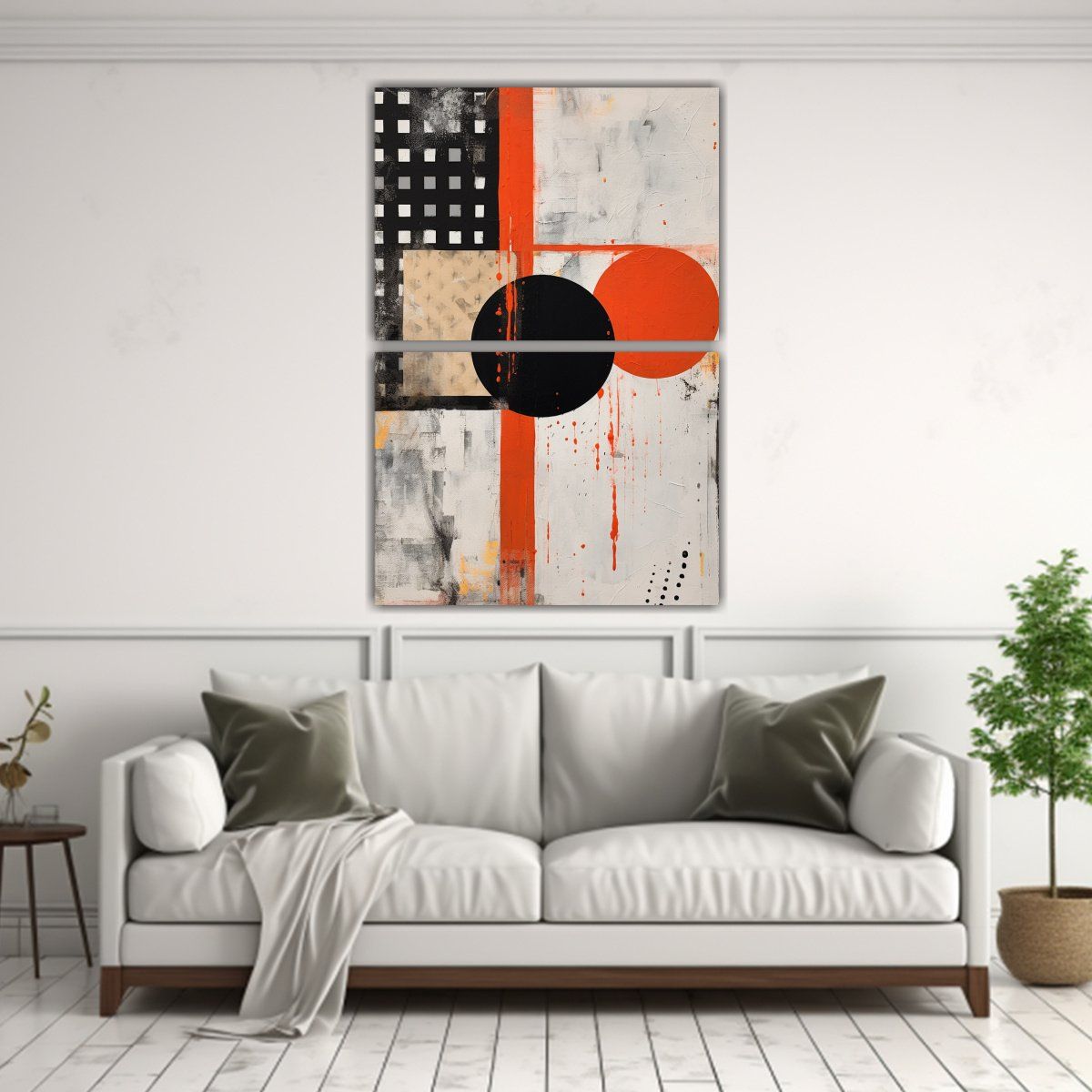 GENERICO - Pinturas Decorativas En Blanco Y Negro Set 2 Obra 50x80 Cm