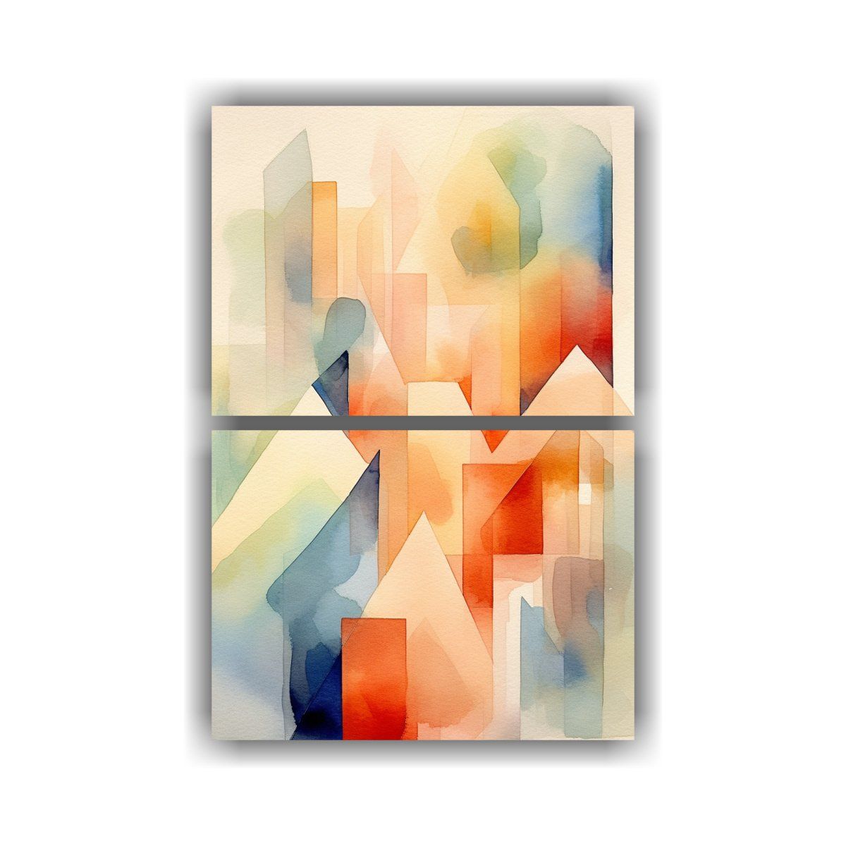 GENERICO - Cuadros Abstractos Modernos De Agua Pintura 50x80 Cm