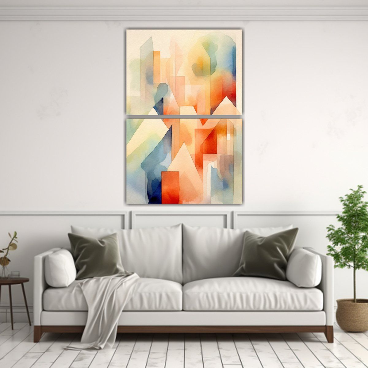 GENERICO - Cuadros Abstractos Modernos De Agua Pintura 50x80 Cm