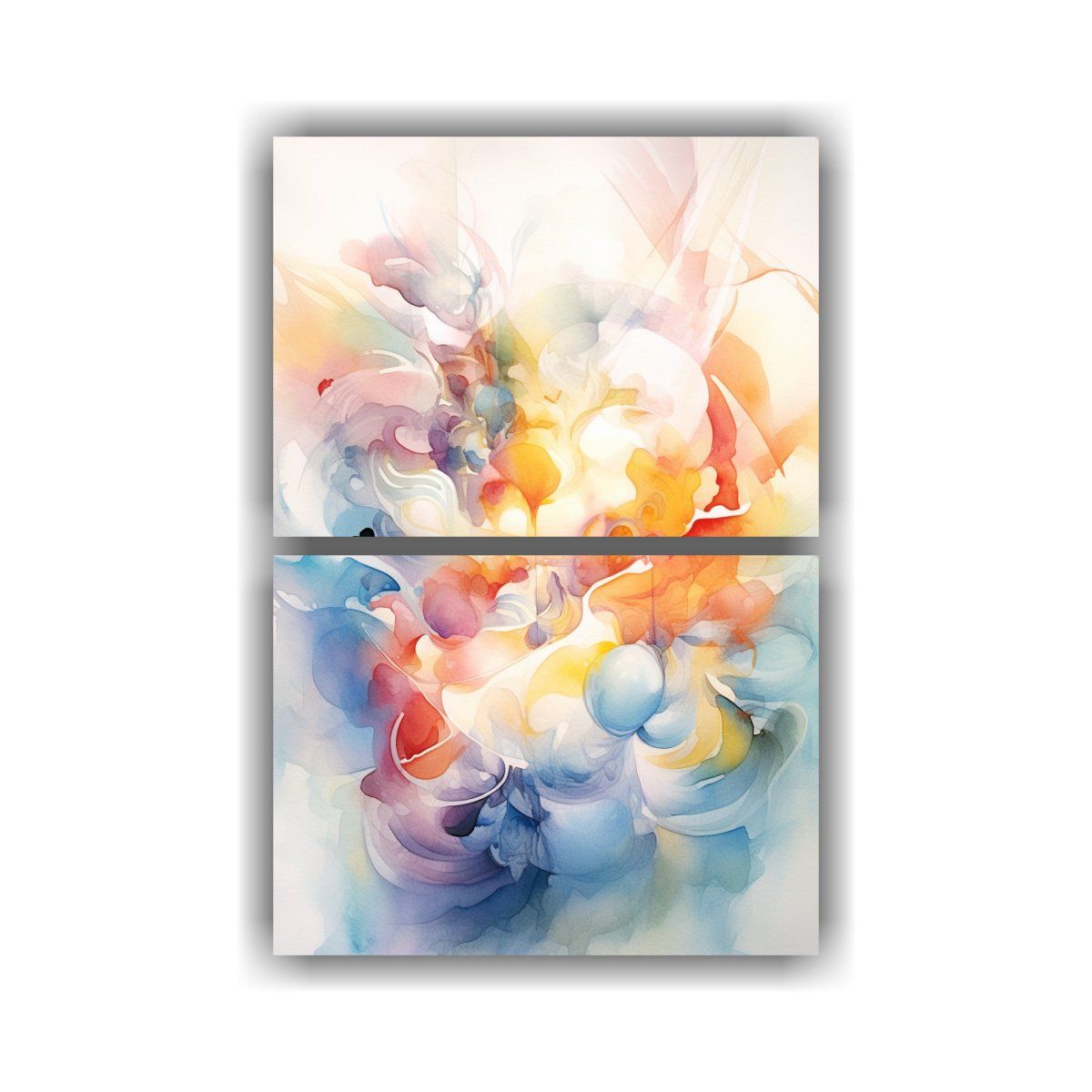 GENERICO - Conjunto 2 Lienzos Duradero Aquarelle Alta Calidad 75x100 Cm