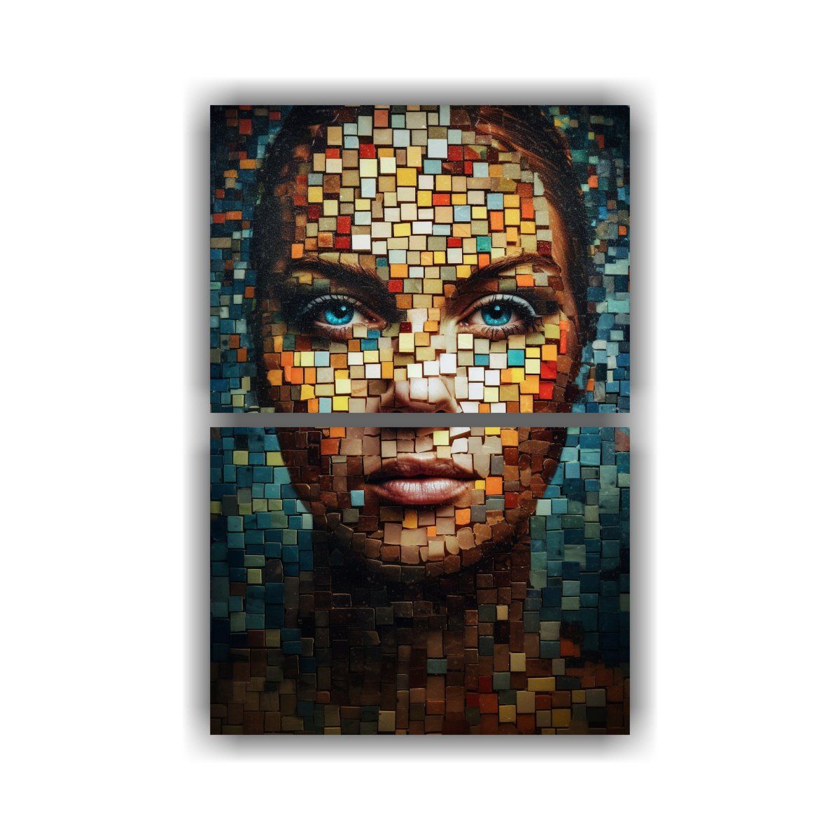 GENERICO - Pintura Decorativa De Pared Con Mosaicos Estilo 60x80 Cm