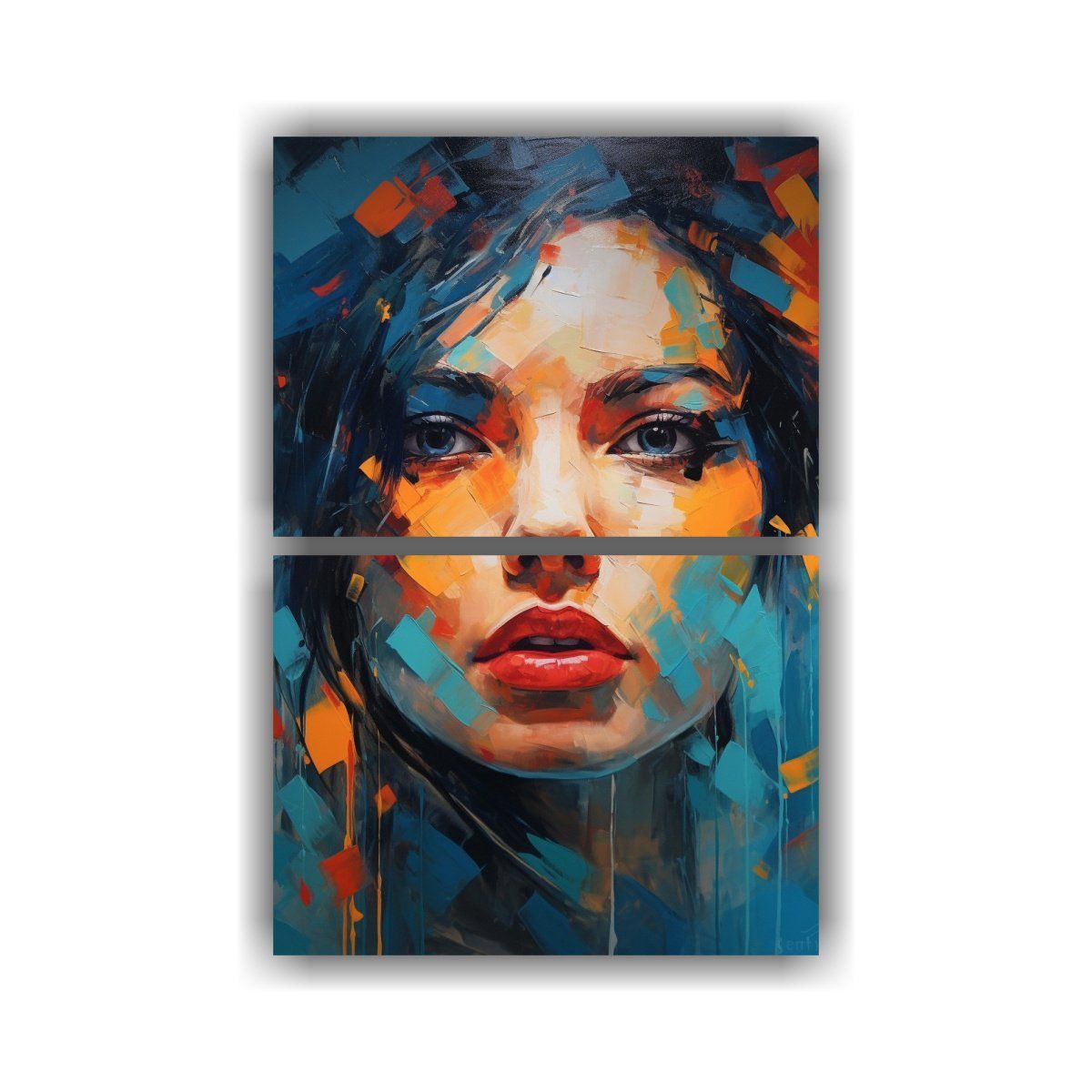 GENERICO - Pintura De Pared Con Mujer Y Colorido Vibrante 65x100 Cm