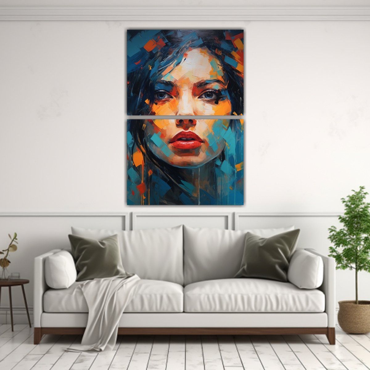 GENERICO - Pintura De Pared Con Mujer Y Colorido Vibrante 65x100 Cm