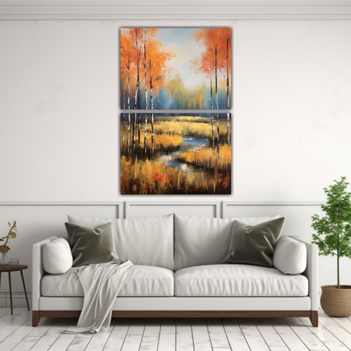 GENERICO - Cuadros Decorativos Vibrantes En Paisaje Otoñal 60x80 Cm