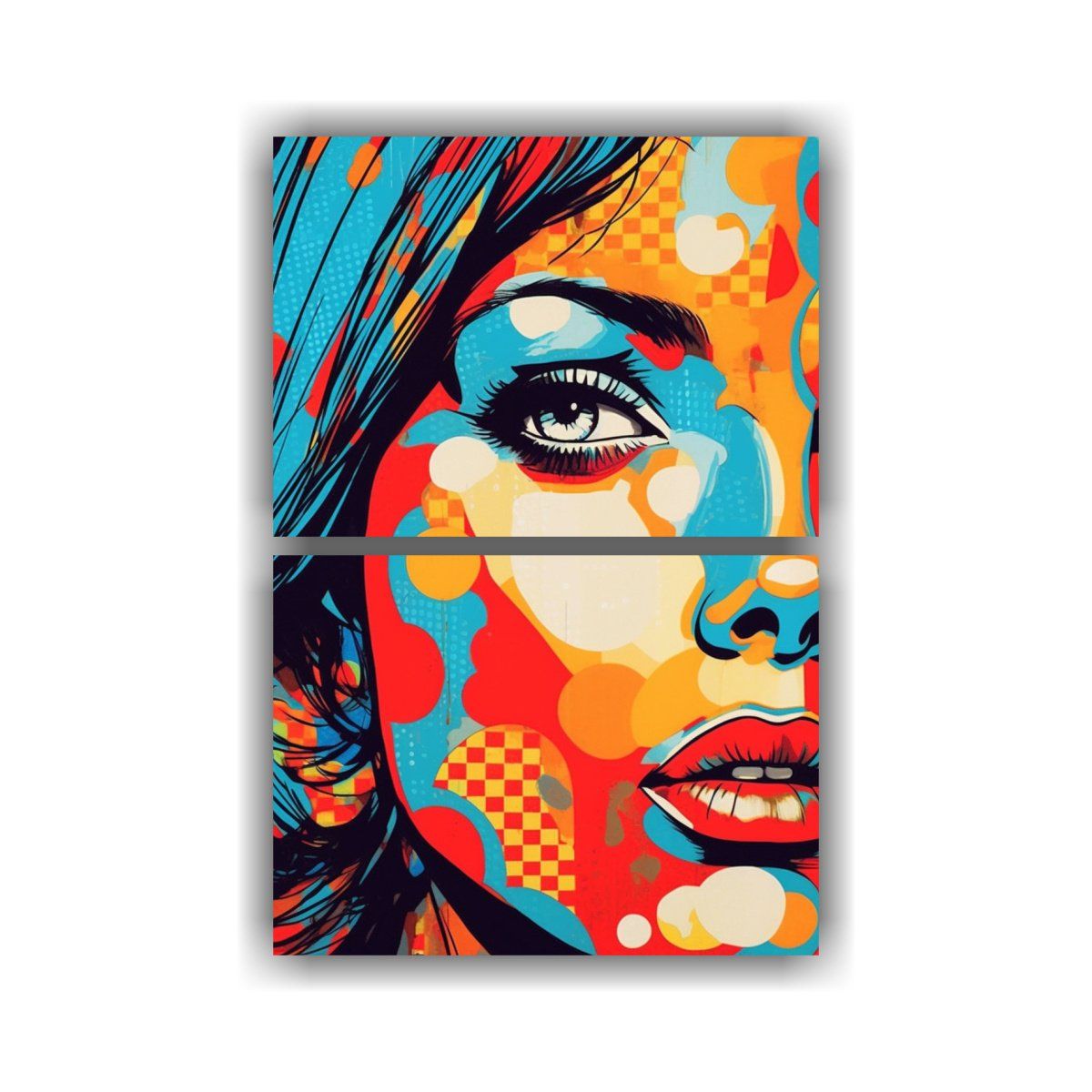 GENERICO - Diptico De Dibujo Originalidad Arte Pop Moderno 120x160 Cm