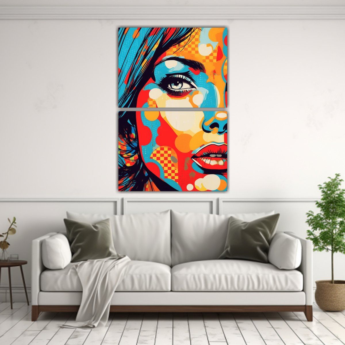 GENERICO - Diptico De Dibujo Originalidad Arte Pop Moderno 120x160 Cm