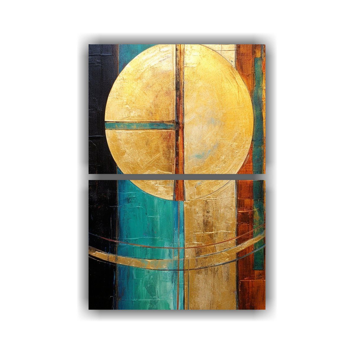 GENERICO - Pintura Al óleo Mágica De Círculos En El 50x80 Cm
