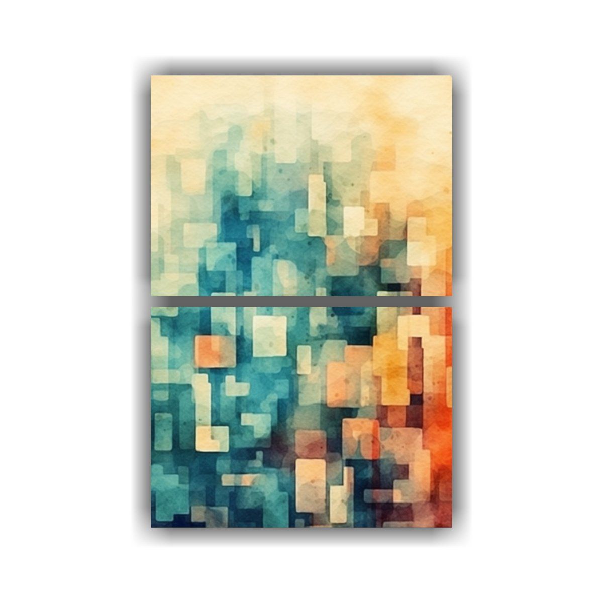 GENERICO - Arte Pared Expresión Calidez Acuarela Vintage 120x160 Cm