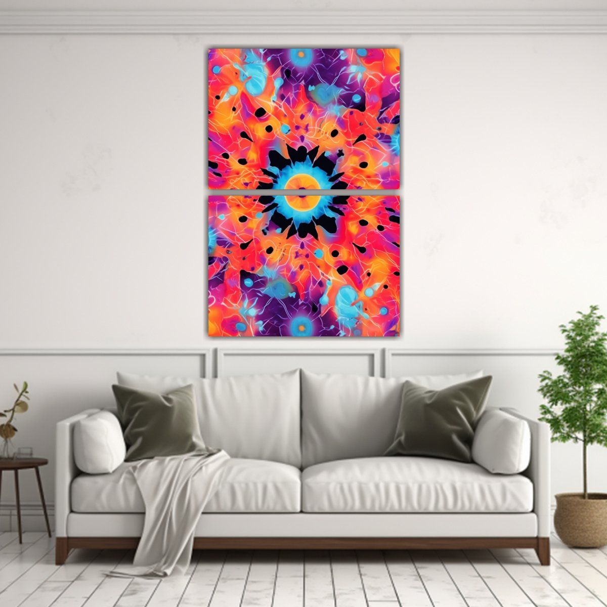 GENERICO - Diseño LSD Surrealista Para Cuadro En Tela 50x80 Cm