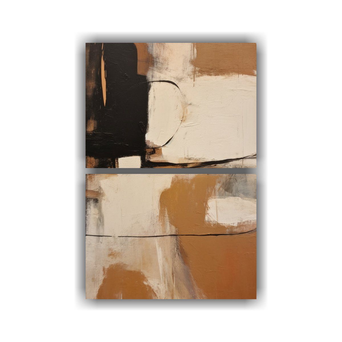 GENERICO - Pinturas Decorativas Abstractas En Tonos 65x100 Cm
