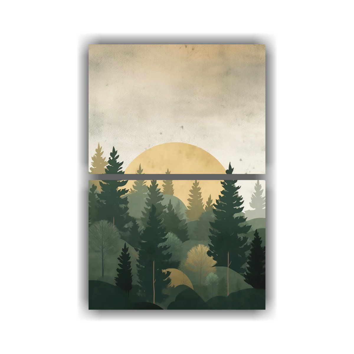 GENERICO - Cuadro Sublimado Minimalista De árboles En El 65x100 Cm