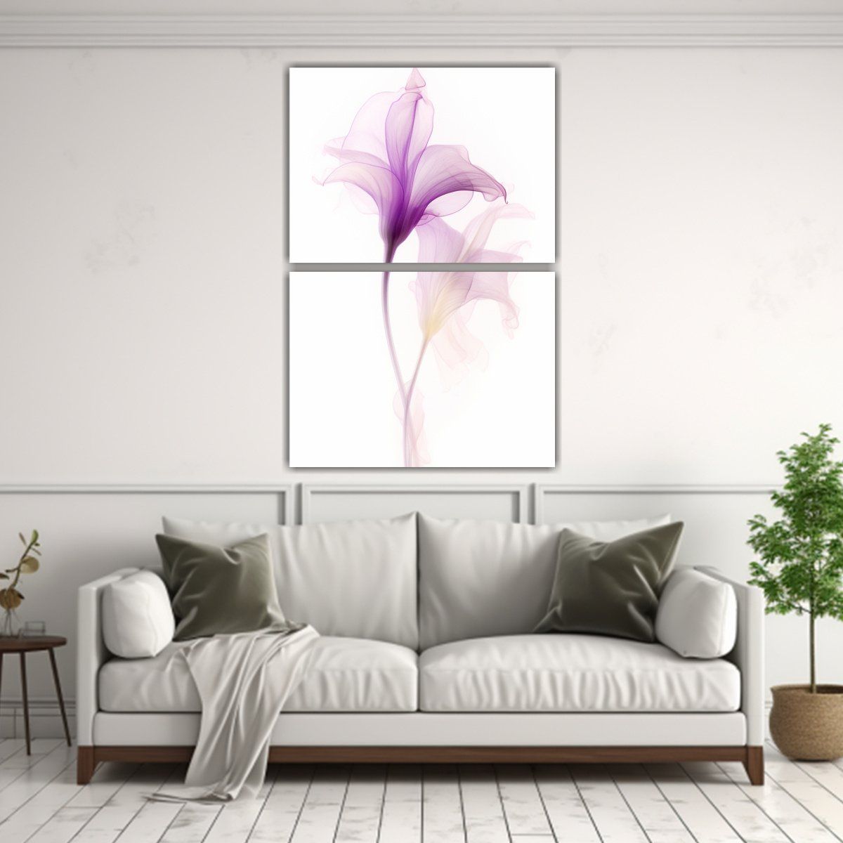 GENERICO - Pinturas Decorativas Abstractas De Lirios Rosa En 60x80 Cm