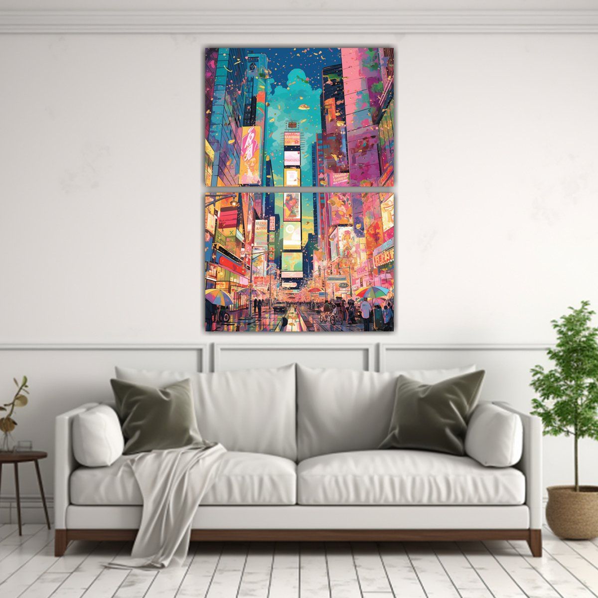 GENERICO - Cuadros Composición Textura Times Square USA Un 75x100 Cm