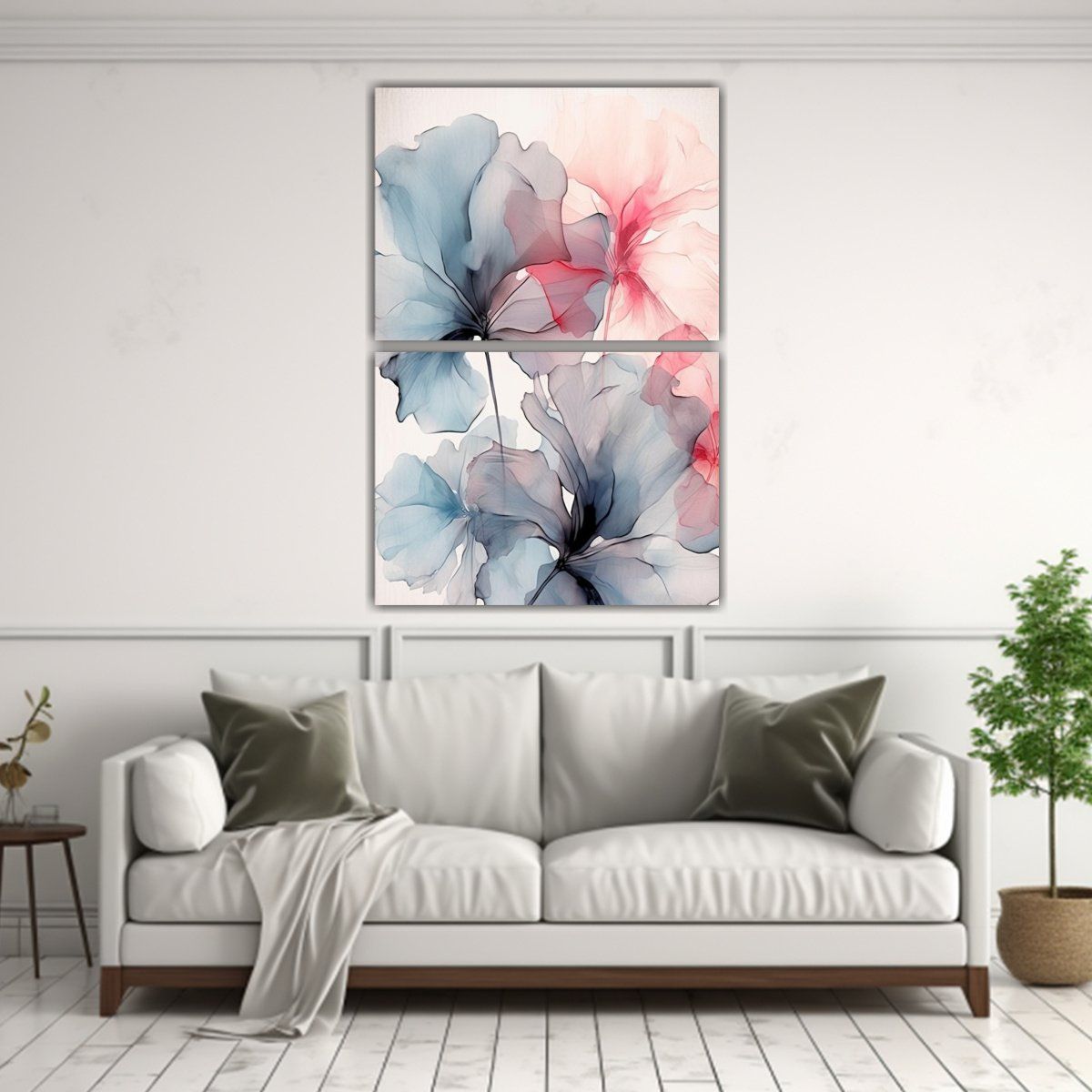 GENERICO - Arte De Pared Imprimible De Flores Con Pintura De 60x80 Cm