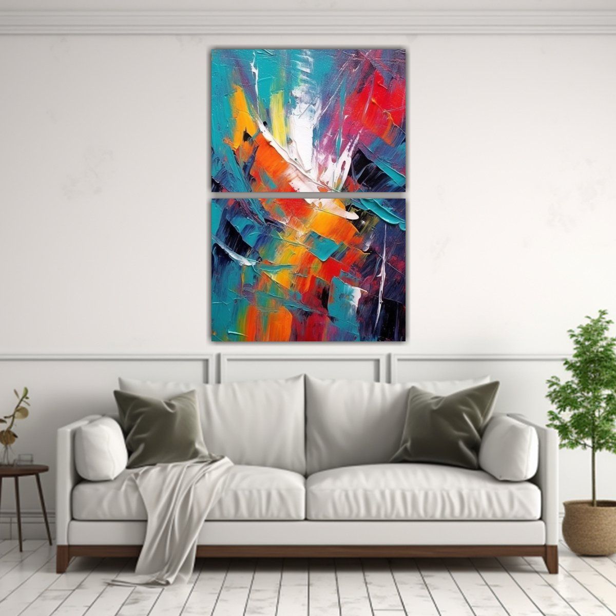 GENERICO - Artes De Pared Calidos Época Pinturas Abstractas 60x80 Cm