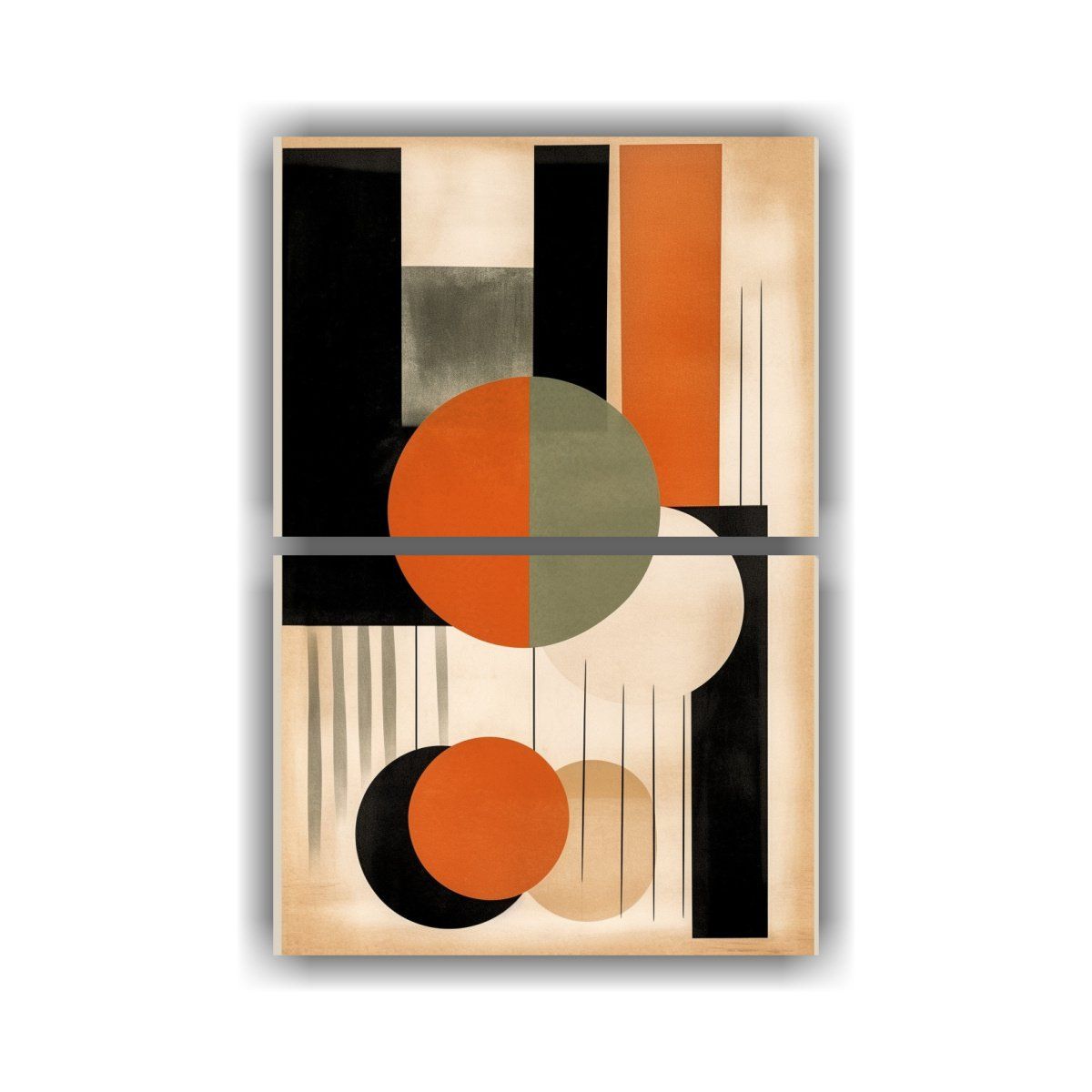 GENERICO - Cuadros De Arte Abstracto Boho Clásico Con Forma 120x160 Cm