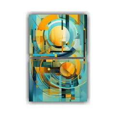 GENERICO - Cuadro Vintage Alegría Gran Pintura Abstracta 75x100 Cm