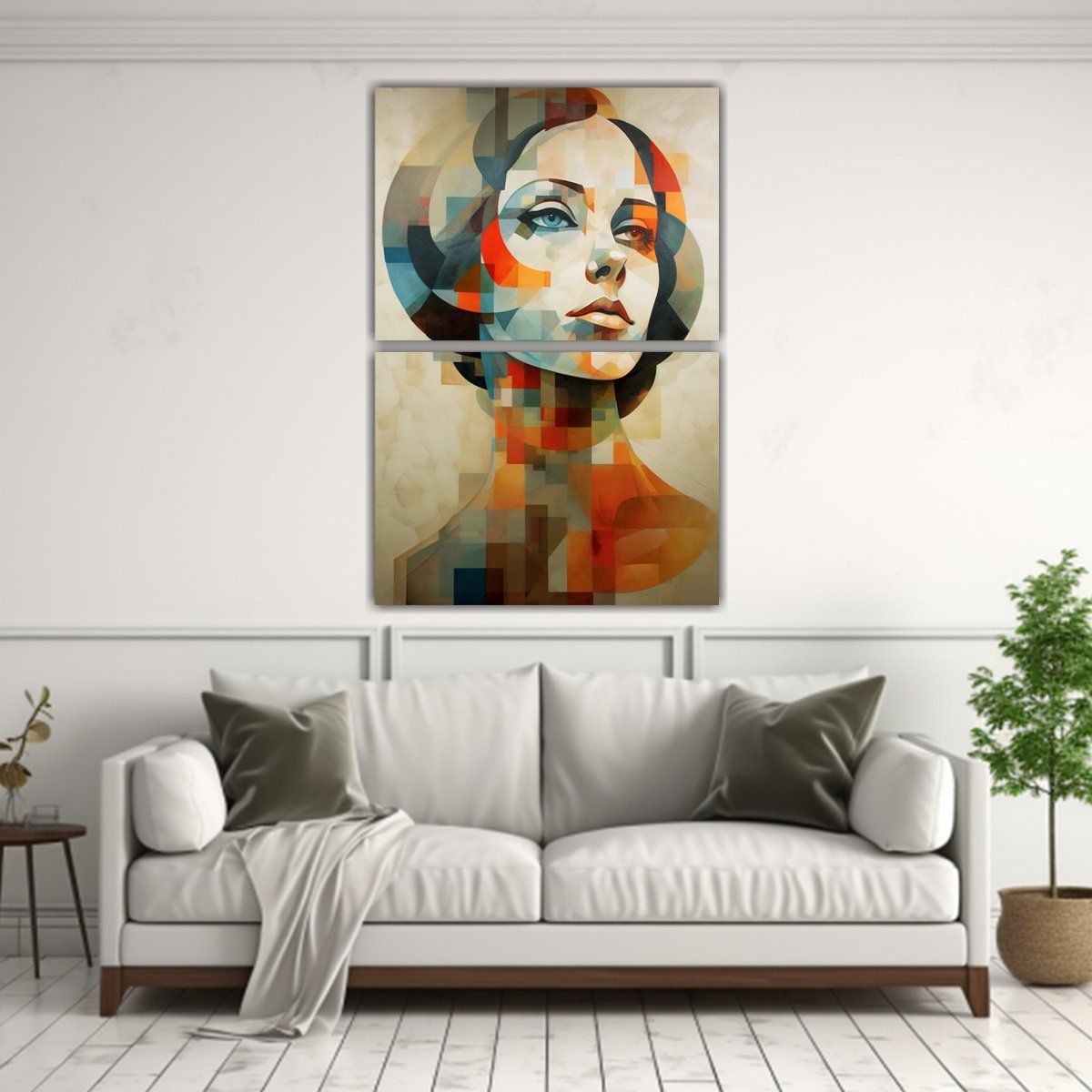 GENERICO - Pinturas Decorativas De Forma De Rostro De Niña 65x100 Cm