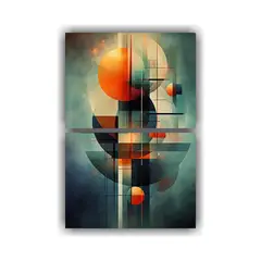 GENERICO - Pinturas Abstractas Retros Con Colores Oscuros 65x100 Cm