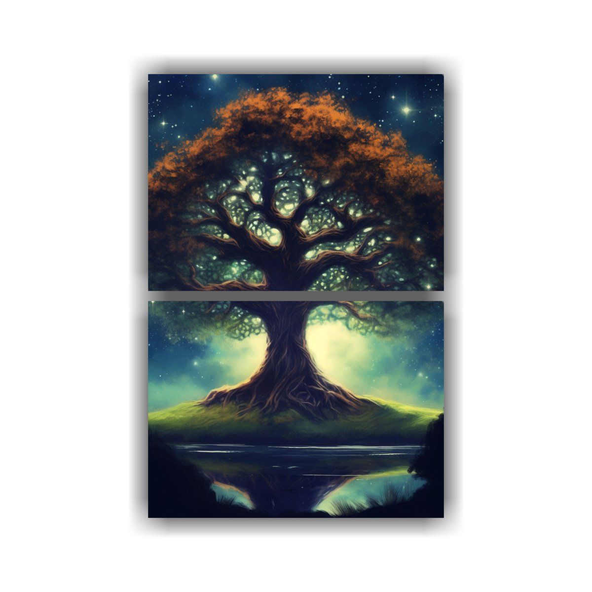 GENERICO - Pintura Decorativa Paisaje HD Relieve Hub 1 65x100 Cm