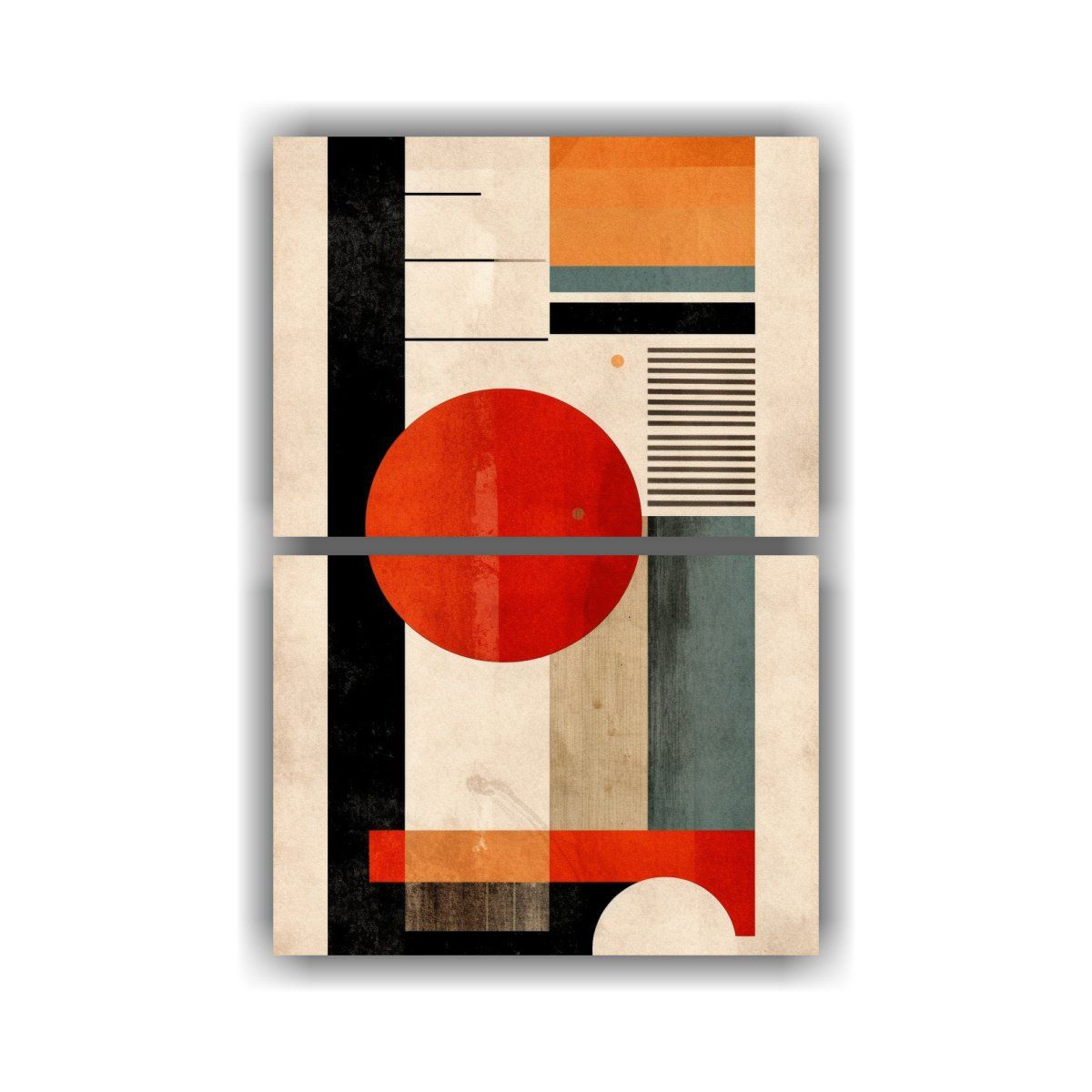 GENERICO - Lienzos Abstractos Con Líneas Finas Estilo 50x80 Cm