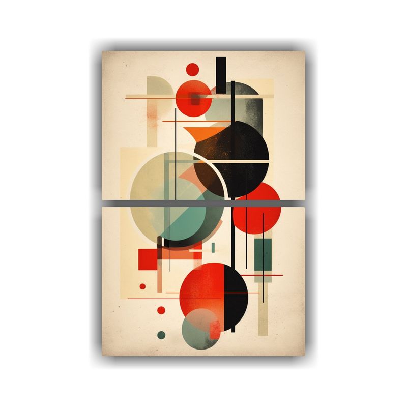 GENERICO - Set 2 Arte De Pared Moderno Poder UK Arte Con 65x100 Cm