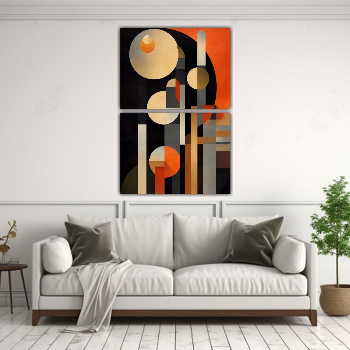 GENERICO - Set 2 Lienzos Abstractos Contemporáneos Para La 75x100 Cm