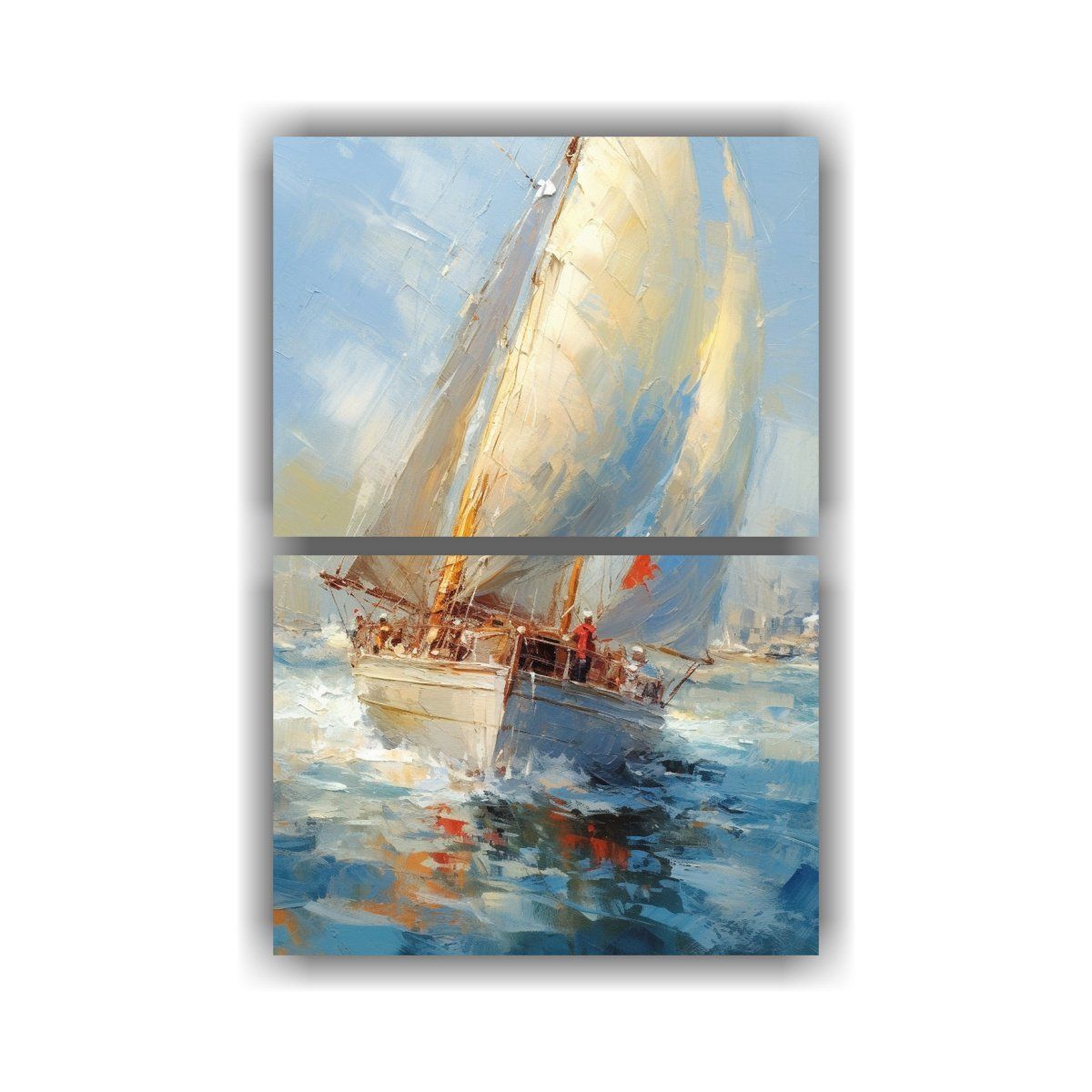 GENERICO - Pintura Decorativa Temática De Velero Estilo 60x80 Cm