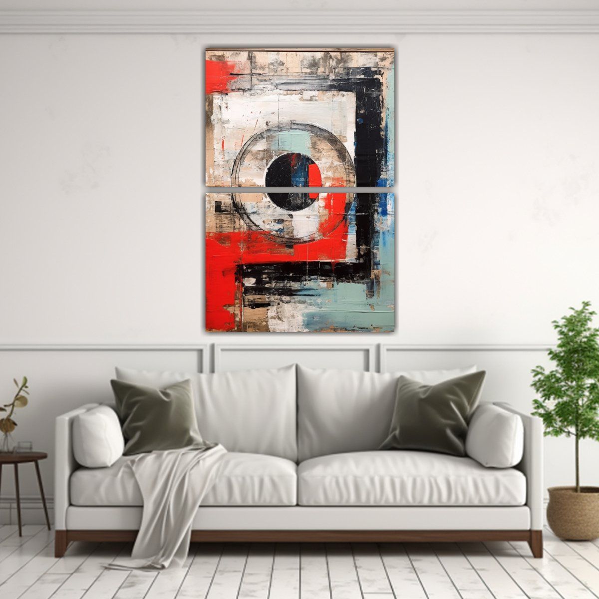 GENERICO - Conjunto 2 Telas En Bastidor De Diseño Detalle 60x80 Cm