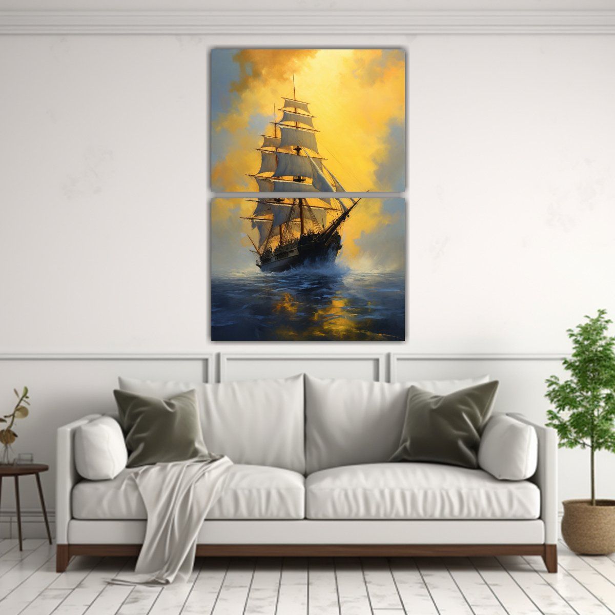 GENERICO - Conjunto De 2 Lienzos De Tela Estética Pintura 50x80 Cm